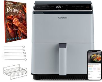 Мультипечь (аэрофритюрница) COSORI Smart Dual Blaze Chef Edition CAF-P583S-AEUR - фото 2 Мультипечь (аэрофритюрница) COSORI Smart Dual Blaze Chef Edition CAF-P583S-AEUR - фото 2