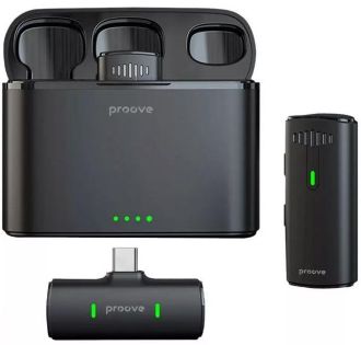 Бездротовий петличний мікрофон Proove Demo Type-C black PMDM00010202 - фото 1 Бездротовий петличний мікрофон Proove Demo Type-C black PMDM00010202 - фото 1