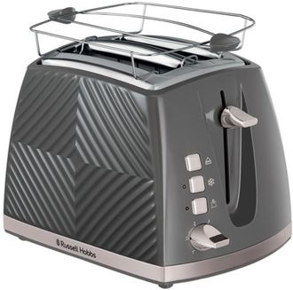 Тостер Russell Hobbs Groove Grey 26392-56 Europe - фото 1 Тостер Russell Hobbs Groove Grey 26392-56 Europe - фото 1