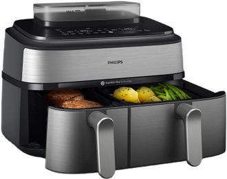 Мультипечь Philips Dual Basket Airfryer 5000 Series NA555/00 Europe - фото 2