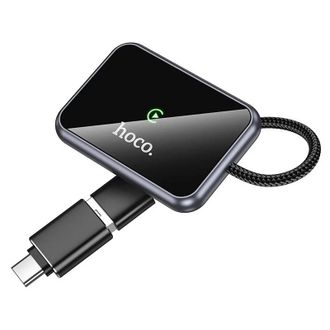 Адаптер HOCO HU1 Way car wireless CarPlay adapter Metal Gray - фото 3