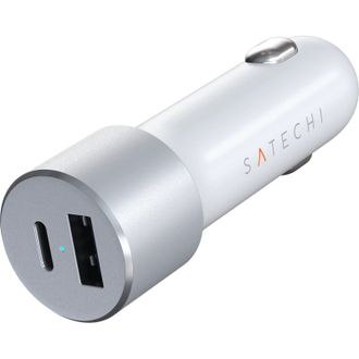 Автомобільна зарядка Satechi 72W Type-C PD Car Charger Silver (ST-TCPDCCS) - фото 1 Автомобільна зарядка Satechi 72W Type-C PD Car Charger Silver (ST-TCPDCCS) - фото 1