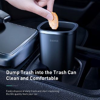 Контейнер для мусора Baseus Dust-free Vehicle-mounted Trash Can Black CRLJT-A01 - фото 3