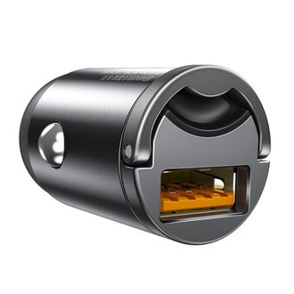 Автомобильное зарядное устройство Baseus Tiny Star Mini Quick Charge Car Charger USB Port 30W Gray (VCHX-A0G) - фото 3