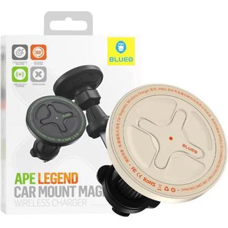 Автомобільний тримач із бездротовою зарядкою Blueo Ape Legend with MagSafe (white) - фото 2