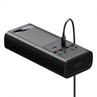 Автомобильный инвертор Baseus Super Si Power Inverter 500W (220V CN/EU) Black (CGNB000101) - фото 3