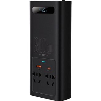 Автомобильный инвертор Baseus IGBT Power Inverter 300W (CN/EU 220V) Black (CGNB010101) - фото 1
