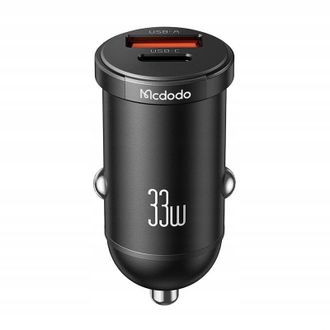 Автомобильное зарядное устройство Mcdodo [CC-2320] LED 2-Port Car Charger 3A 33W (Black) - фото 1