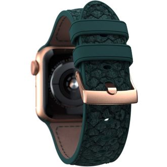 Ремешок Njord Salmon Leather Strap Dark Green for Apple Watch 41mm/40mm (SL14112) - фото 2 Ремешок Njord Salmon Leather Strap Dark Green for Apple Watch 41mm/40mm (SL14112) - фото 2