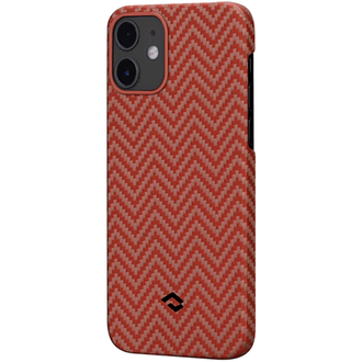 Чехол Pitaka MagEZ Case Herringbone Red/Orange for iPhone 12 mini (KI1207) - фото 1