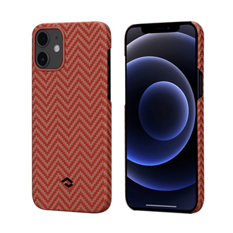 Чехол Pitaka MagEZ Case Herringbone Red/Orange for iPhone 12 mini (KI1207) - фото 2