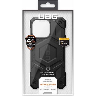 Чохол UAG для Apple iPhone 14 Pro Max Monarch Pro Magsafe, Kevlar Black (114031113940) - фото 10