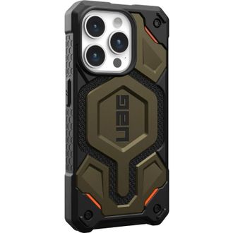 Чехол UAG для Apple iPhone 15 Pro Max Monarch Pro Magsafe, Kevlar Elemental Green (11422211397B) - фото 2