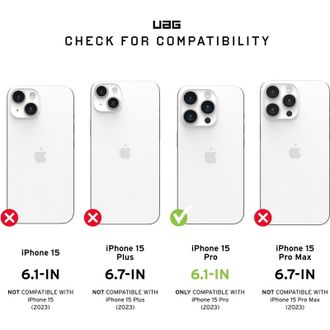 Чехол UAG для Apple Iphone 15 Pro Plyo Magsafe, Ice/White (114286114341) - фото 7