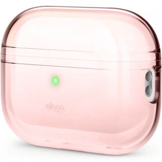 Чохол Elago Clear Case with Nylon Lanyard Lovely Pink for Airpods Pro 2nd Gen (EAPP2CL-BA+ROSTR-LPK) - фото 1