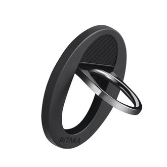 Магнитное кольцо-подставка для телефона Pitaka MagEZ Grip 2 Twill 600D Black/Grey (MGB2303) - фото 2