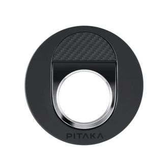 Магнитное кольцо-подставка для телефона Pitaka MagEZ Grip 2 Twill 600D Black/Grey (MGB2303) - фото 1