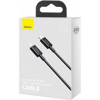 Кабель Baseus Superior Series Fast Charging Type-C to Lightning PD 20W 1m Black (CATLYS-A01) - фото 4