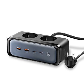 Сетевой фильтр Mcdodo [CH-4610] Multiple Outlet Power Strip 2x220V+2xUSB+2xUSB-C 70W EU Plug (Black) - фото 1