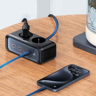 Сетевой фильтр Mcdodo [CH-4610] Multiple Outlet Power Strip 2x220V+2xUSB+2xUSB-C 70W EU Plug (Black) - фото 2