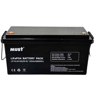 Аккумулятор MUST LiFePO4 LP1500-24100 24V 100Ah - фото 1