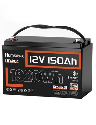 Акумулятор Humsienk 150Ah LiFePO4 12V (HS12V150AH110) - фото 1 Акумулятор Humsienk 150Ah LiFePO4 12V (HS12V150AH110) - фото 1