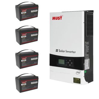 Комплект інвертор MUST PV19-6048 EXP (MPPT) + Акумулятори MUST LiFePO4 LP1500-12100 12V 100Ah (4 шт) - фото 1 Комплект інвертор MUST PV19-6048 EXP (MPPT) + Акумулятори MUST LiFePO4 LP1500-12100 12V 100Ah (4 шт) - фото 1