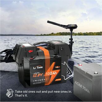 Аккумулятор LiFePo4 Litime 12.8V-100Ah 1280Wh (Li-Time-GR24-12.8-100) - фото 3