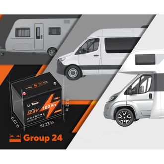 Аккумулятор LiFePo4 Litime 12.8V-100Ah 1280Wh (Li-Time-GR24-12.8-100) - фото 5