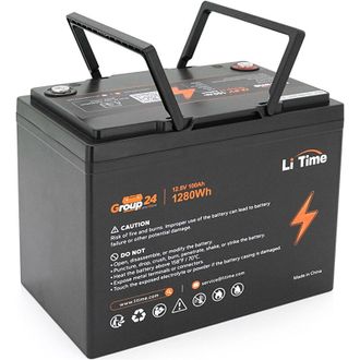 Аккумулятор LiFePo4 Litime 12.8V-100Ah 1280Wh (Li-Time-GR24-12.8-100) - фото 1