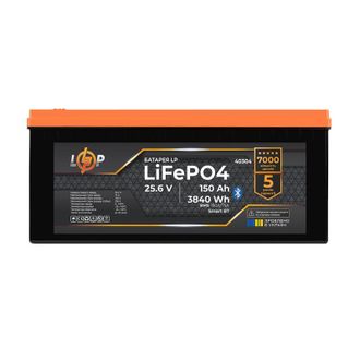 Аккумулятор LogicPower LiFePO4 25,6V - 150 Ah (3840Wh) (BMS 150A/75А) пластик Smart BT (40304) - фото 1