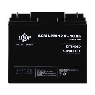 Акумулятор для ДБЖ LogicPower LPM 12В 18Аг (4133) - фото 1 Акумулятор для ДБЖ LogicPower LPM 12В 18Аг (4133) - фото 1