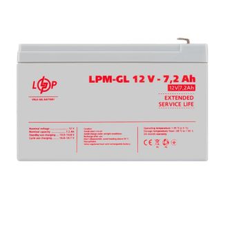 Акумулятор гелевий LPM-GL 12V - 7.2 Ah (6561) - фото 1