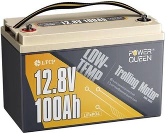 Акумулятор LiFePO4 Power Queen 12.8V 100Ah Low-Temp, 1280Wh, BMS 100A, 329*172*214mm (PowerQueen-128V100Ah-LT) - фото 2