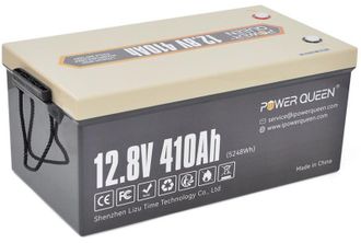 Акумуляторна батарея LiFePO4 Power Queen 12.8 V 410Ah , 5240Wh, BMS 250A, 522*240*218 мм - фото 1