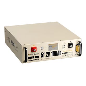Акумуляторна батарея 51.2В 5120Вт*год Power Queen P51.2V100-100-COM-16-S3U монтаж в стійку 19" - фото 1
