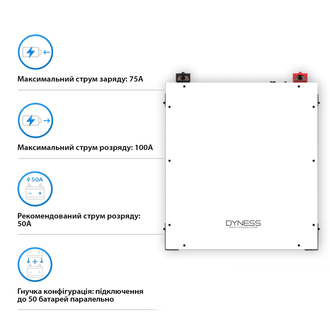 Аккумуляторный модуль Dyness DL5.0C 51.2v 100ah, 5.12kwh LiFePo4 - фото 3 Аккумуляторный модуль Dyness DL5.0C 51.2v 100ah, 5.12kwh LiFePo4 - фото 3