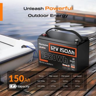 Акумулятор для ДБЖ/інвертора Humsienk 150Ah Bluetooth LiFePO4 12V (HS12V150AH110BT) Europe - фото 3