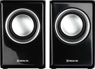 Компьютерные колонки REAL-EL S-215 2.0 Black (EL121200002) - фото 1 Компьютерные колонки REAL-EL S-215 2.0 Black (EL121200002) - фото 1