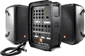 Акустичний комплект (активний мікшер + 2 колонки) JBL EON208P - фото 1 Акустичний комплект (активний мікшер + 2 колонки) JBL EON208P - фото 1