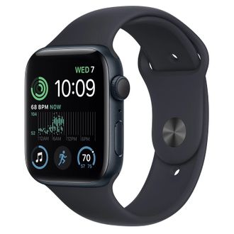 Б/У Apple Watch SE 2 GPS 44mm Midnight Aluminum Case w. Midnight S. Band - M/L (MNTG3) - фото 1