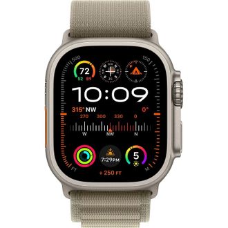 Вживаний Apple Watch Ultra 2 GPS + Cellular 49mm Titanium Case with Olive Alpine Loop - фото 2