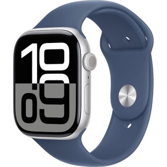 Вживаний Apple Watch Series 10 GPS 46mm Silver Alu. Case w. Denim Sport Band - M/L (MWWM3) - фото 1