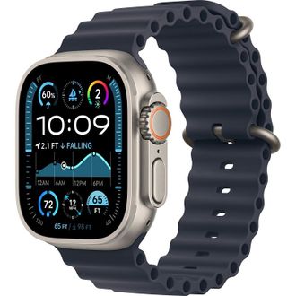 Вживаний Apple Watch Ultra 2 2024 GPS + Cellular 49mm Natural Titanium Case with Navy Ocean Band (MX4D3) - фото 1