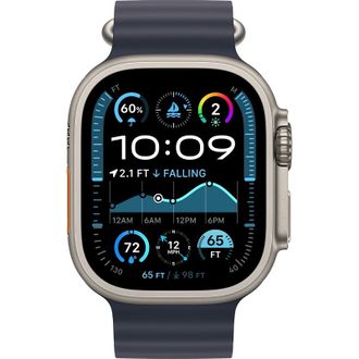 Вживаний Apple Watch Ultra 2 2024 GPS + Cellular 49mm Natural Titanium Case with Navy Ocean Band (MX4D3) - фото 2