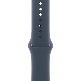 Apple Watch SE 2 GPS 44mm Silver Aluminium Case with Storm Blue Sport Band S/M (MREC3) 2023 - фото 2
