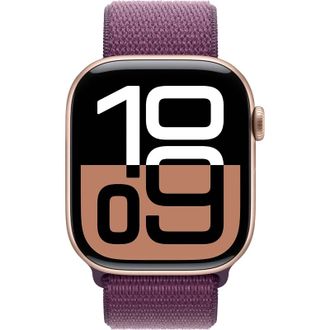 Apple Watch Series 10 GPS 46mm Rose Gold Aluminum Case w. Plum Sport Loop (MWWV3)  Open Box - фото 2