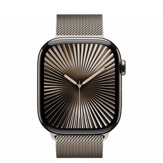 Смарт-годинник Apple Watch Series 10 GPS + Cellular 46mm Natural Titanium Case w. Natural Milanese Loop - M/L (MWYC3) - фото 2