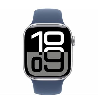 Смарт-годинник Apple Watch Series 10 GPS 42mm Silver Alu. Case w. Denim Sport Band - M/L (MWWC3) - фото 2