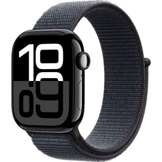 Apple Watch Series 10 GPS 42mm Jet Black Aluminum Case w. Ink Sport Loop (MWWG3) - фото 1